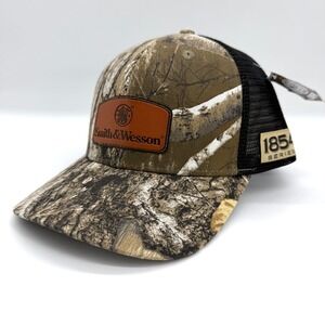Smith & Wesson 1854 Series Realtree Edge Camo Trucker Hat Snapback Mesh Cap NEW